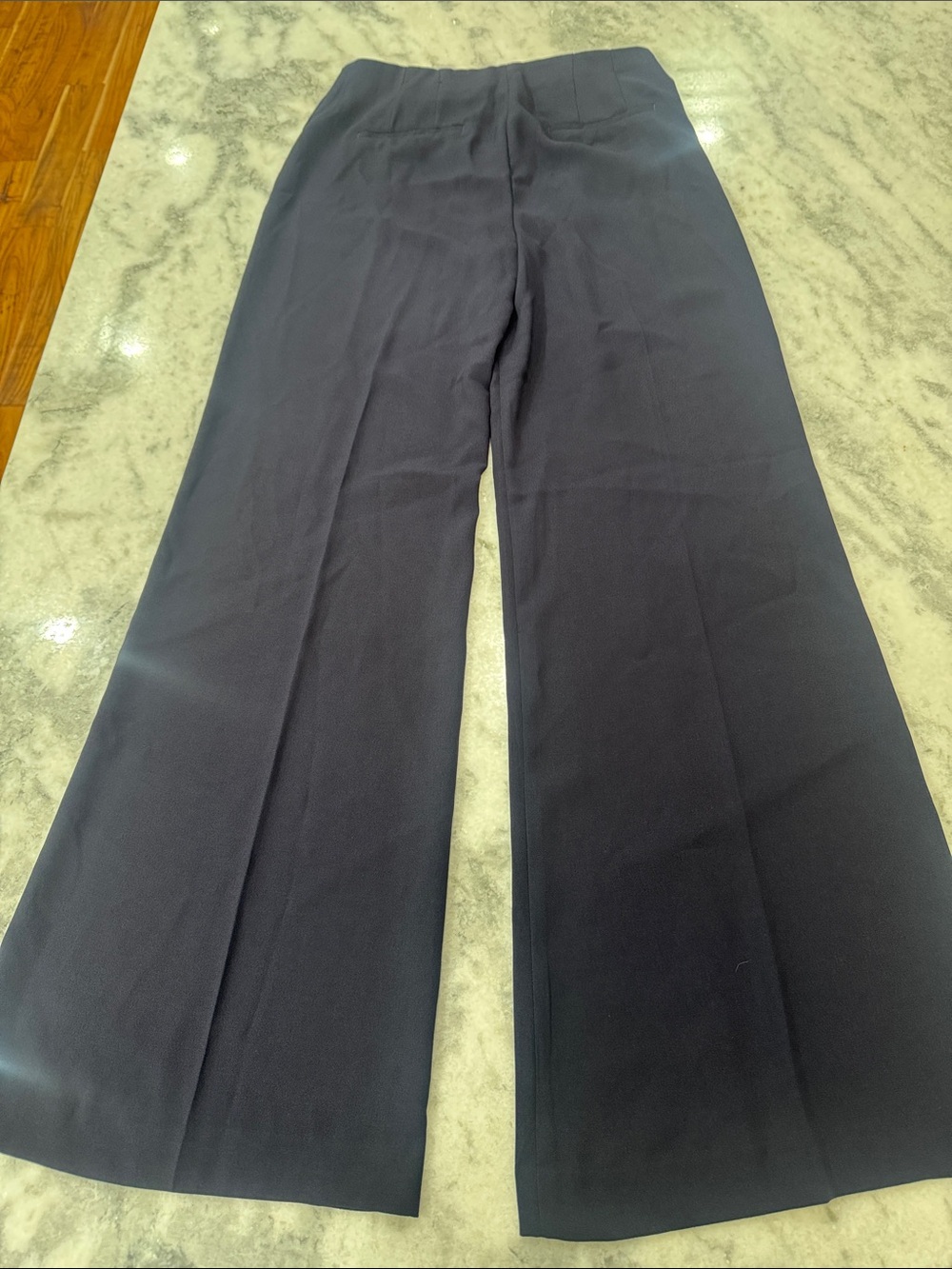 Express Wide-Leg Trousers in Navy - Picture 2 of 2